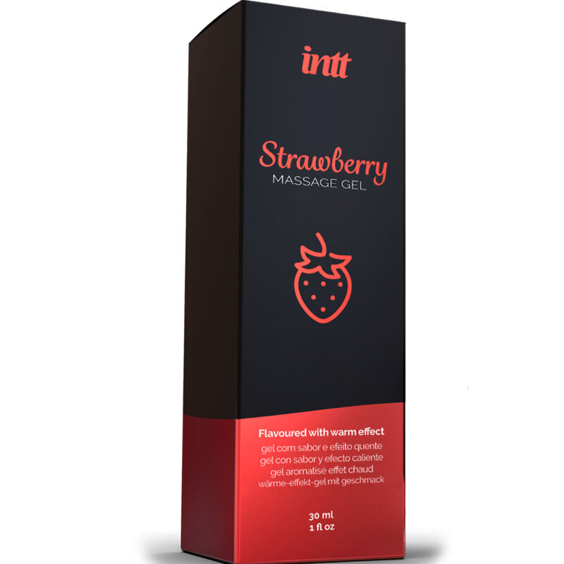INTT MASSAGE &amp; ORAL SEX - MASSAGE GEL WITH HOT EFFECT STRAWBERRY FLAVOR