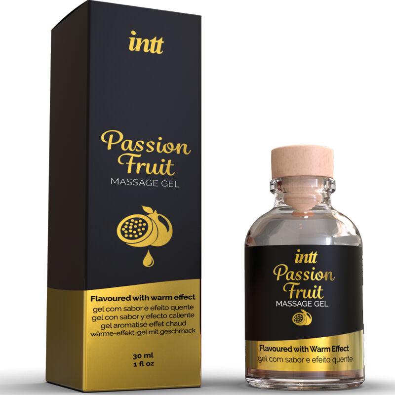 INTT MASSAGE &amp; ORAL SEX - MASSAGE GEL WITH PASSION FRUIT FLAVOR AND HEATING EFFECT