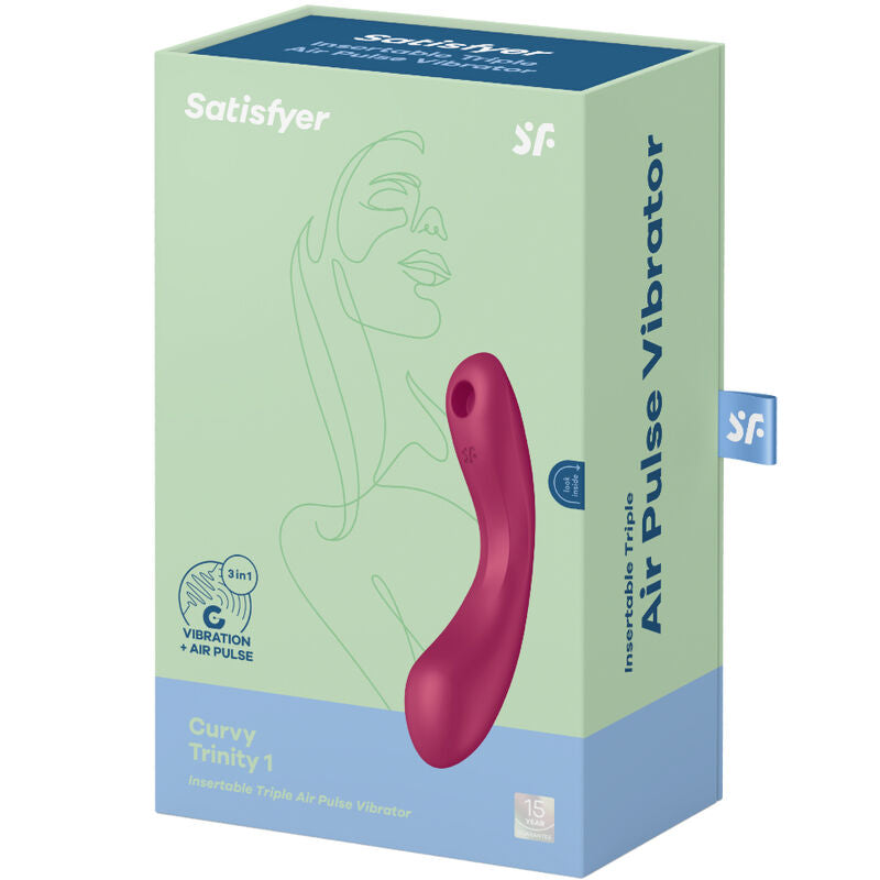 SATISFYER - CURVE TRINITY 1 AIR PULSE VIBRATION GRIS