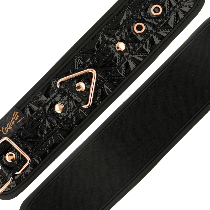 COQUETTE CHIC DESIRE - MENOTTES BLACK EDITION AVEC DOUBLURE NÉOPRÈNE