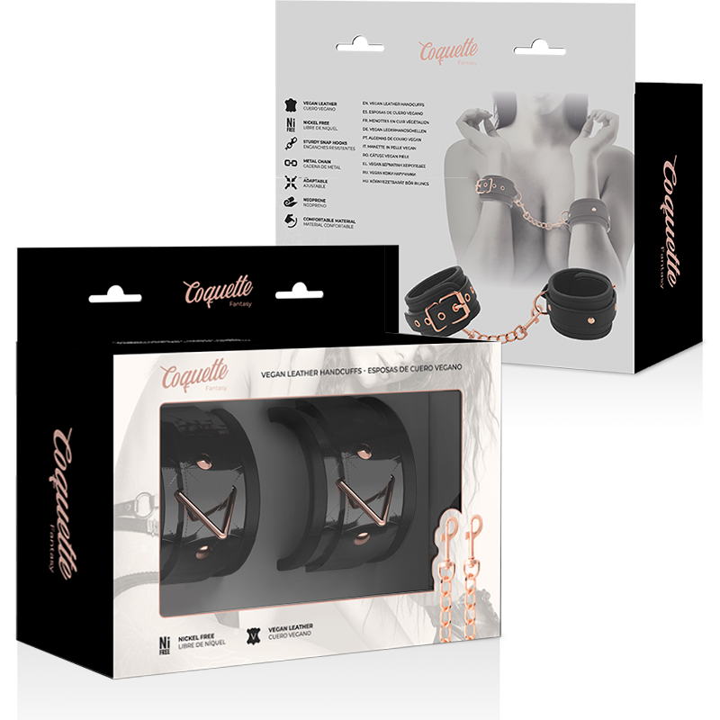 COQUETTE CHIC DESIRE - MENOTTES BLACK EDITION AVEC DOUBLURE NÉOPRÈNE