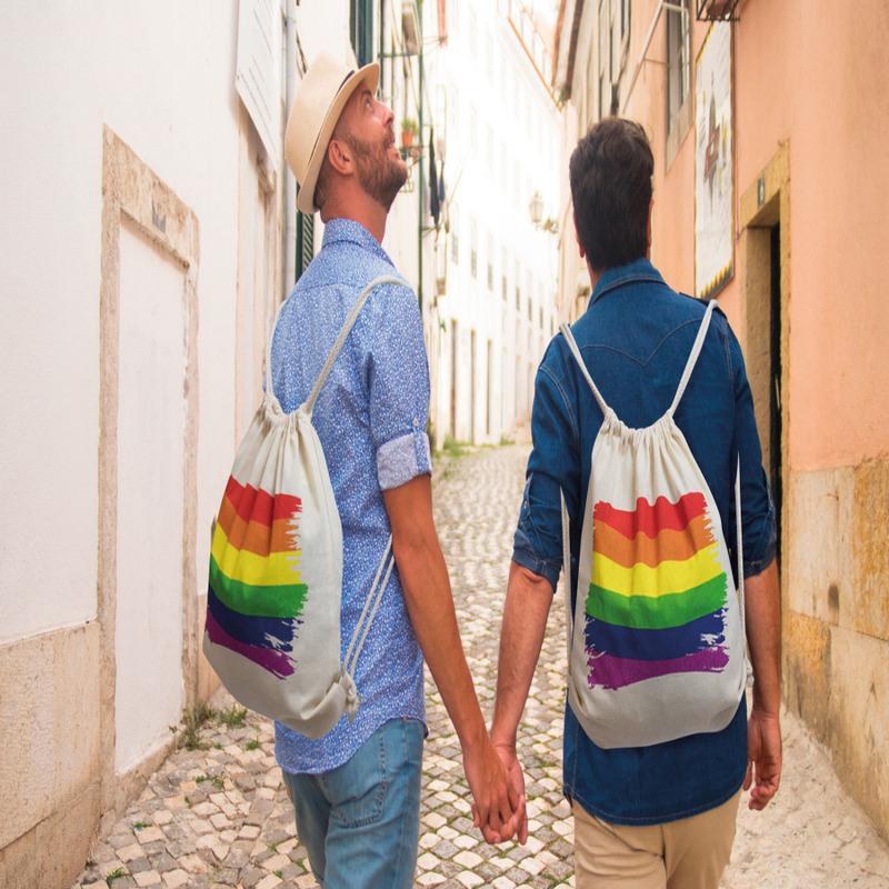PRIDE - KATOENEN RUGZAK MET LGBT-VLAG