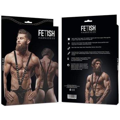 FETISH SUBMISSIVE ATTITUDE - V-FÖRMIGER HARNESS AUS ÖKOLEDER FÜR HERREN