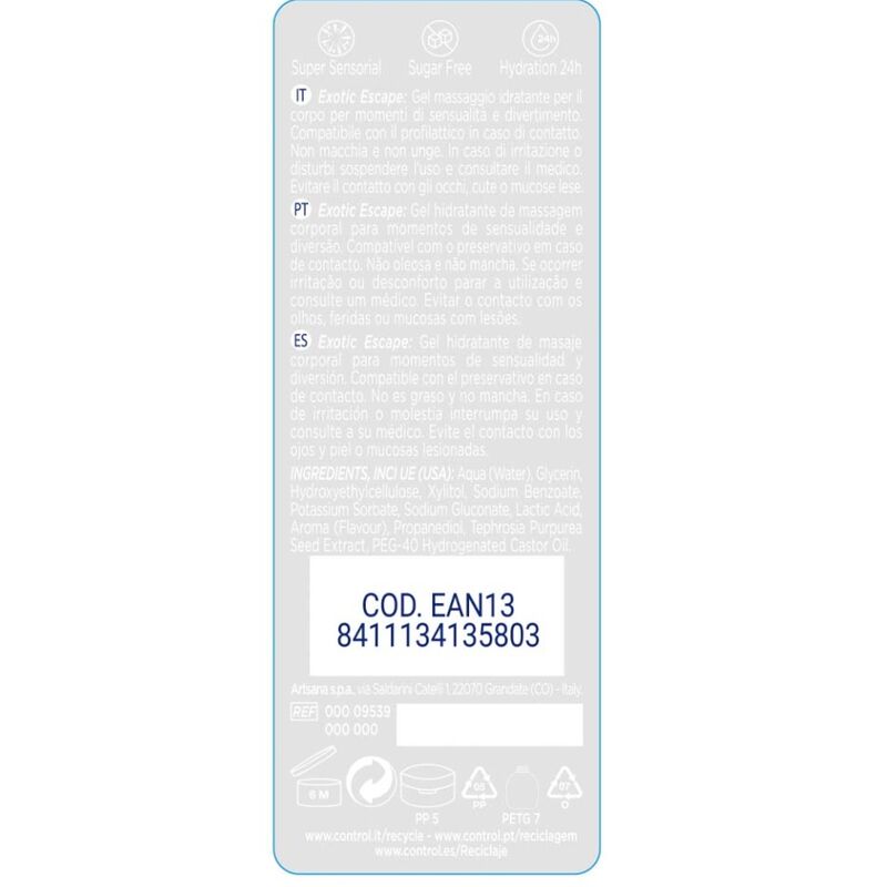 CONTROL - 2 EN 1 MASSAGE &amp; PLAISIR EXOTIQUE 200 ML