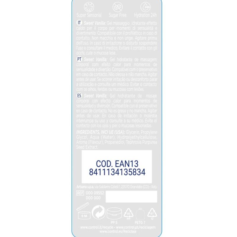 CONTROL - 2 EN 1 MASSAGE &amp; PLAISIR MADAGASCAR SWEET 200 ML