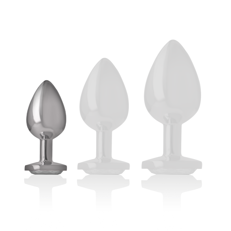 INTENSE - WITTE HART ALUMINIUM METALEN ANAAL PLUG MAAT S