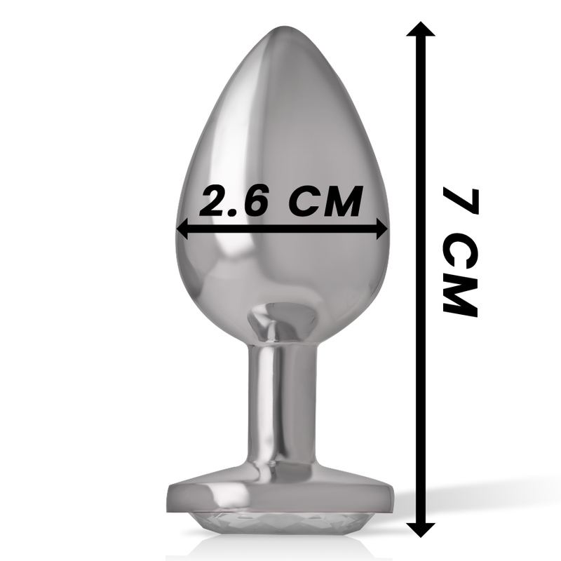 INTENSE - WITTE HART ALUMINIUM METALEN ANAAL PLUG MAAT S