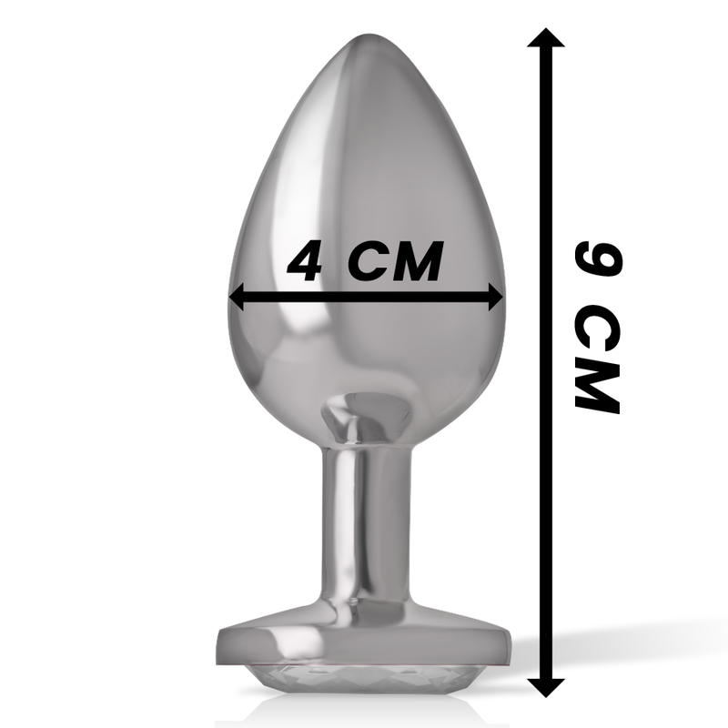 INTENSE - ANALE PLUG METAAL ALUMINIUM WIT HART MAAT L