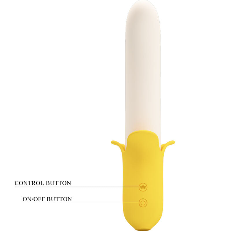 PRETTY LOVE - BANANA GEEK SUPER POWER 7 VIBRATIONS UP&amp;DOWN SILICONE NOIR