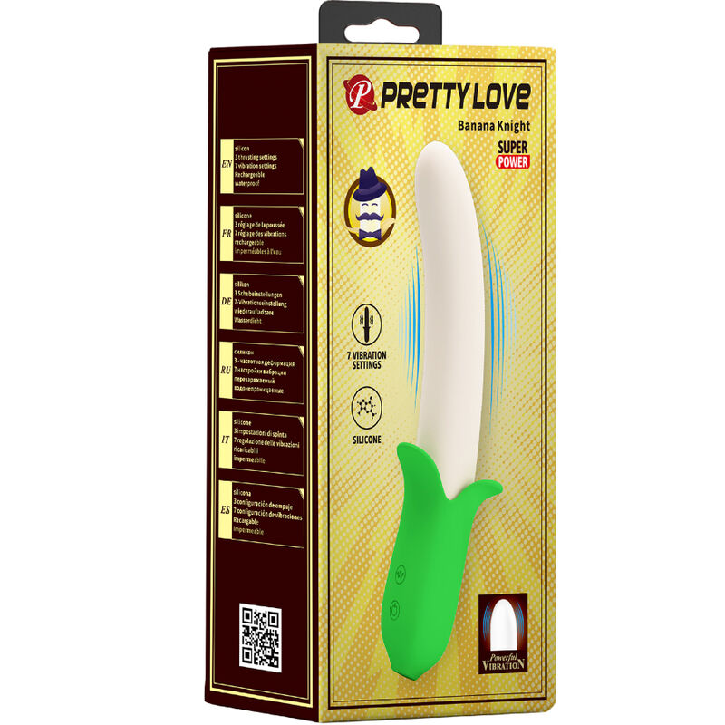 PRETTY LOVE - BANANA KNIGHT SUPER PUISSANCE 7 VIBRATIONS SILICONE