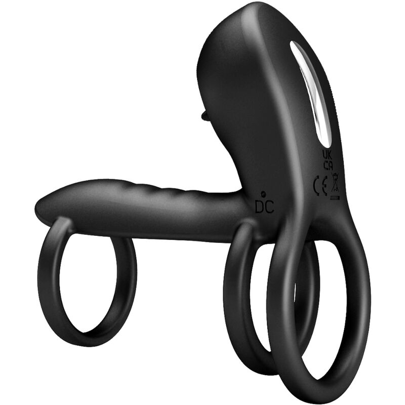 PRETTY LOVE - MANCHONS PÉNIS JAMMY 12 VIBRATIONS AVEC LANGUE EN SILICONE RECHARGEABLE