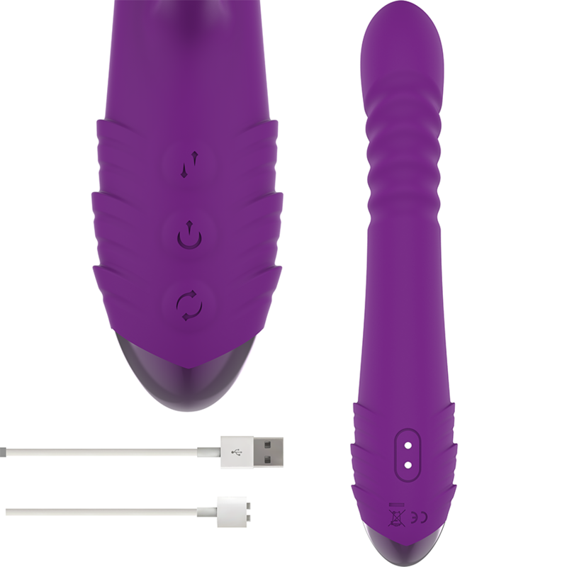 INTENSE - IGGY VIBRATEUR RECHARGEABLE MULTIFONCTIONNEL UP &amp; DOWN AVEC STIMULATEUR CLITORISÉ VIOLET