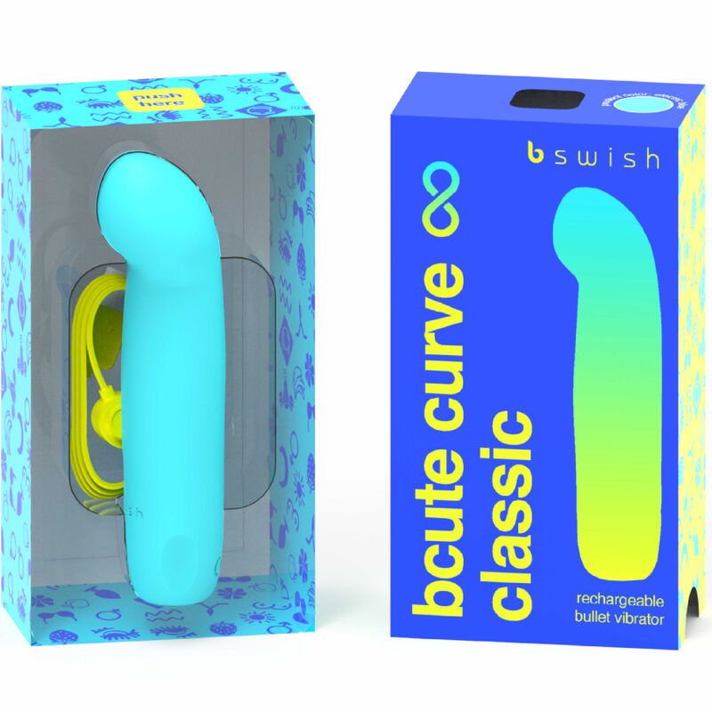 B SWISH - BCUTE CURVE INFINITE VIBRATEUR CLASSIQUE RECHARGEABLE EN SILICONE BLEU
