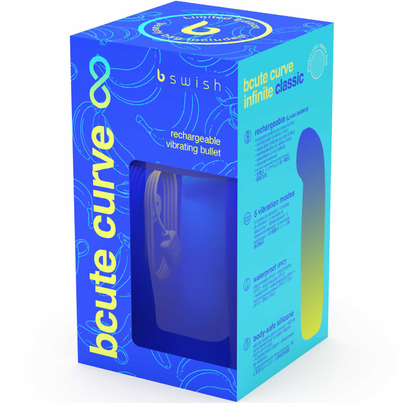 B SWISH - BCUTE CURVE INFINITE CLASSIC ÉDITION LIMITÉE VIBRATEUR EN SILICONE BLEU