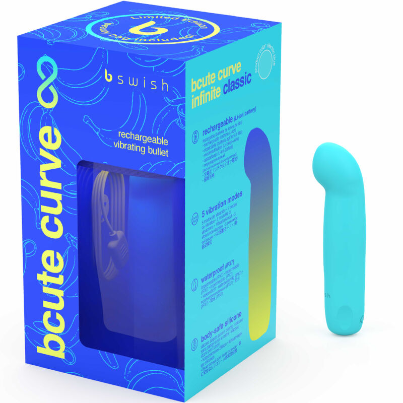B SWISH - BCUTE CURVE INFINITE CLASSIC ÉDITION LIMITÉE VIBRATEUR EN SILICONE BLEU