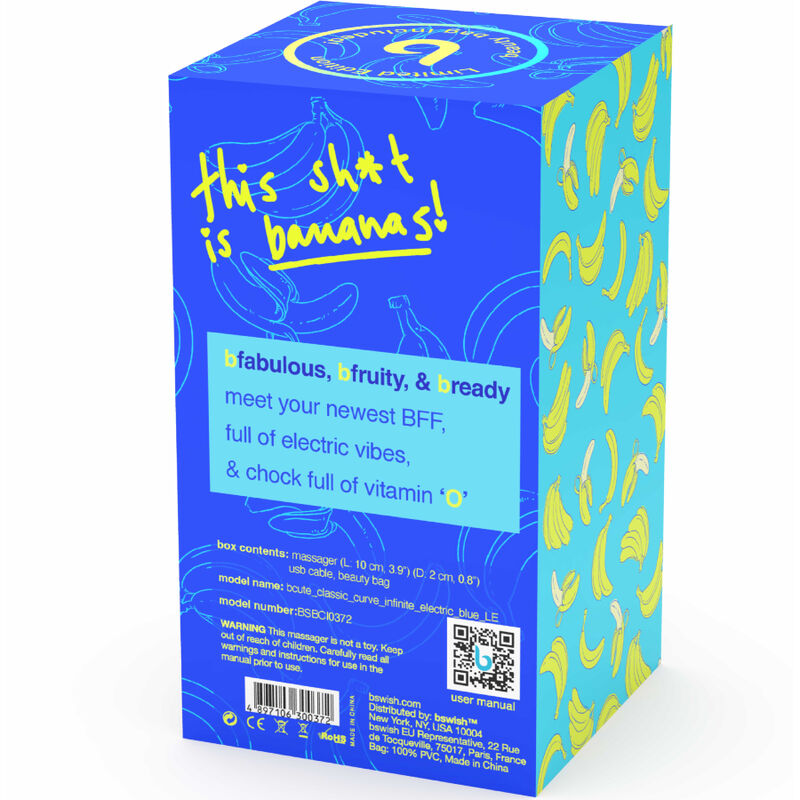 B SWISH - BCUTE CURVE INFINITE CLASSIC ÉDITION LIMITÉE VIBRATEUR EN SILICONE BLEU