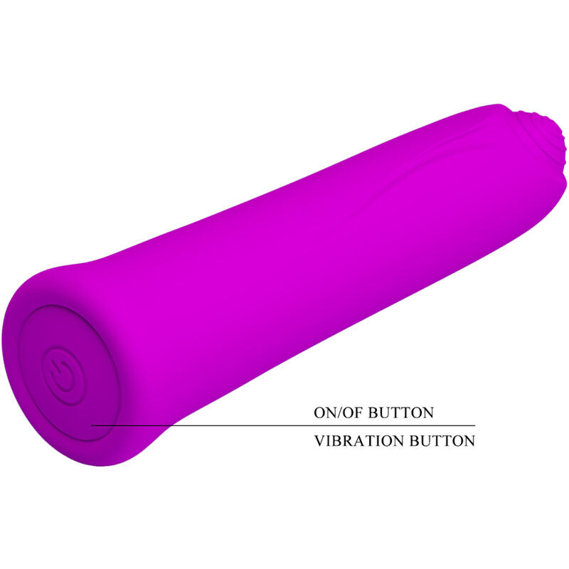 PRETTY LOVE - CURTIS MINI VIBRATEUR SUPER PUISSANT 12 VIBRATIONS EN SILICONE VIOLET