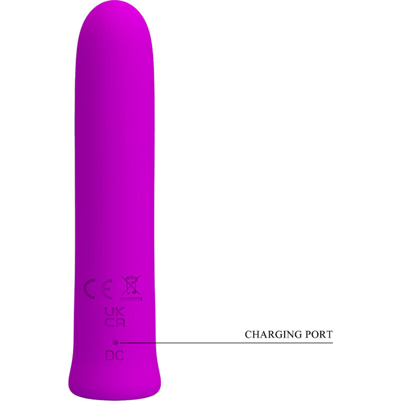 PRETTY LOVE - CURTIS MINI VIBRATEUR SUPER PUISSANT 12 VIBRATIONS EN SILICONE VIOLET