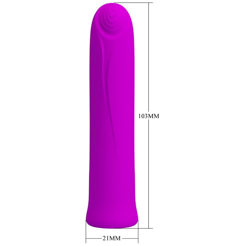 PRETTY LOVE - CURTIS MINI VIBRATEUR SUPER PUISSANT 12 VIBRATIONS EN SILICONE VIOLET