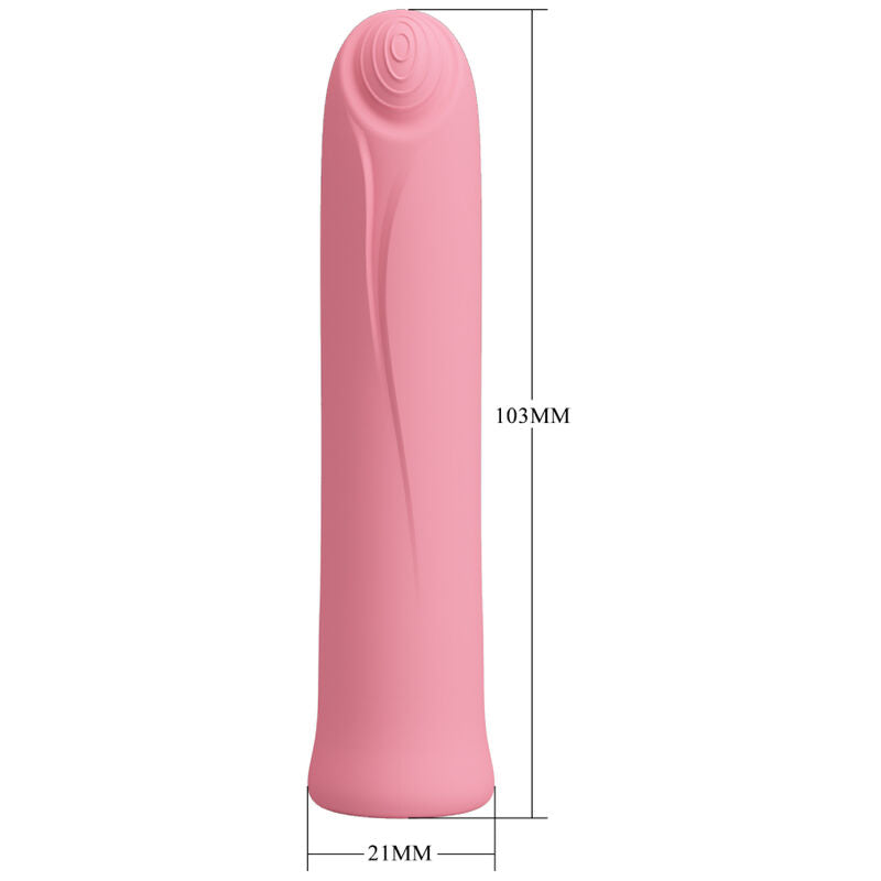 PRETTY LOVE - CURTIS MINI VIBRATEUR SUPER PUISSANT 12 VIBRATIONS EN SILICONE ROSE