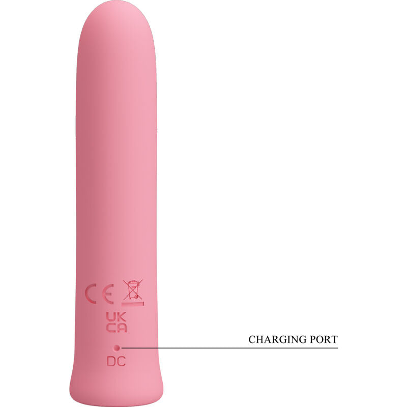 PRETTY LOVE - CURTIS MINI VIBRATEUR SUPER PUISSANT 12 VIBRATIONS EN SILICONE ROSE