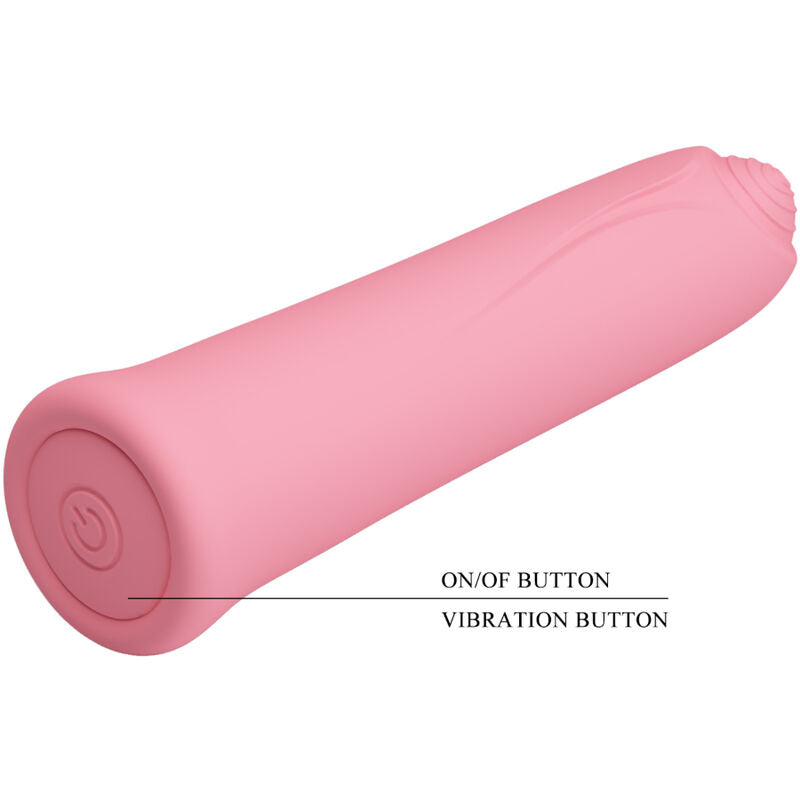 PRETTY LOVE - CURTIS MINI VIBRATEUR SUPER PUISSANT 12 VIBRATIONS EN SILICONE ROSE