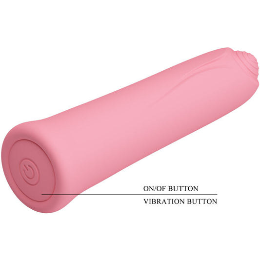 PRETTY LOVE - CURTIS MINI VIBRATEUR SUPER PUISSANT 12 VIBRATIONS EN SILICONE ROSE