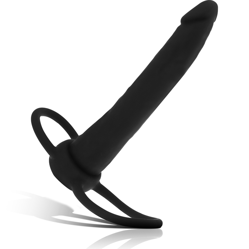 MYTHOLOGIE - COBI ONYX DILDO ANAL AVEC ANNEAU POUR PENIS ET TESTICULES 13 CM SILICONE