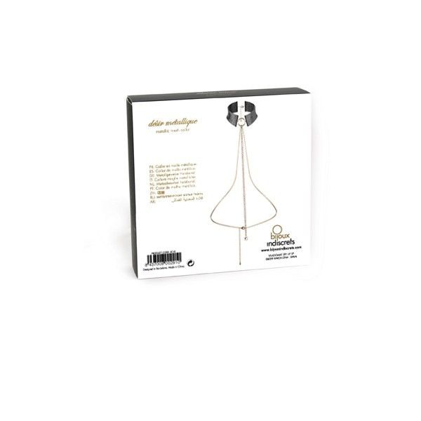 BIJOUX - COLLIER DÉSIR MÉTALLIQUE NOIR MÉTALLIQUE