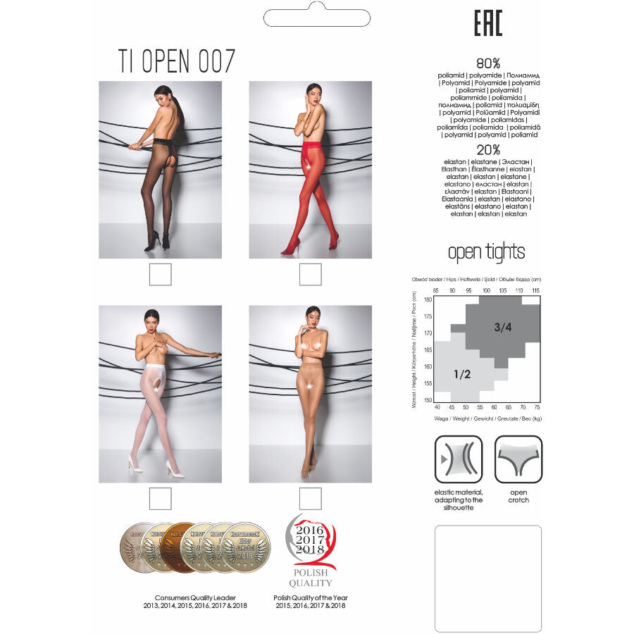 PASSIE - TIOPEN 007 ZWARTE PANTY 1/2 20 DEN