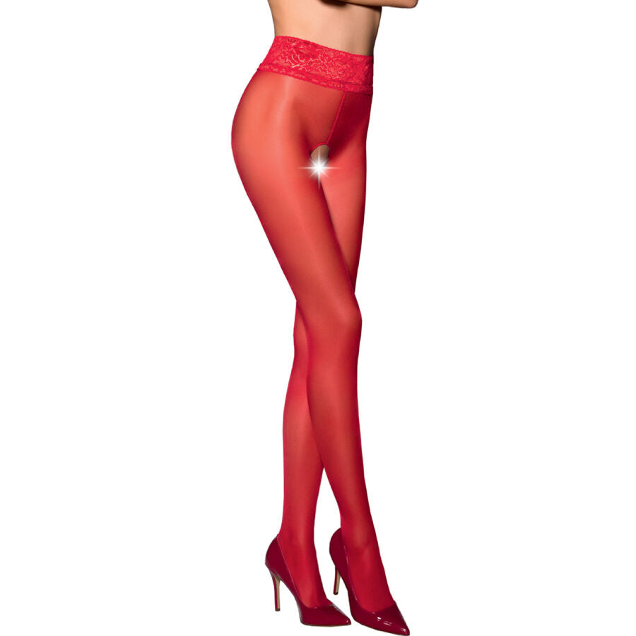 PASSION - TIOPEN 008 WEISSE STRUMPFHOSE 1/2 30 DEN