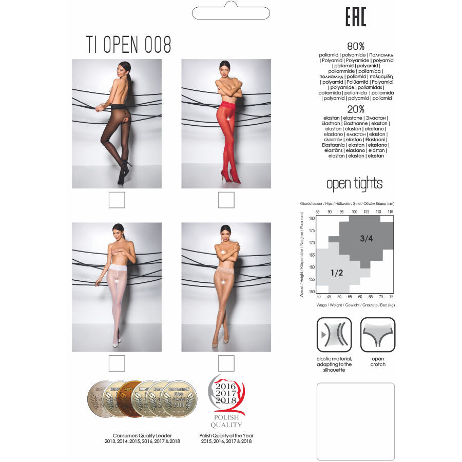 PASSIE - TIOPEN 008 WITTE PANTY 1/2 30 DEN