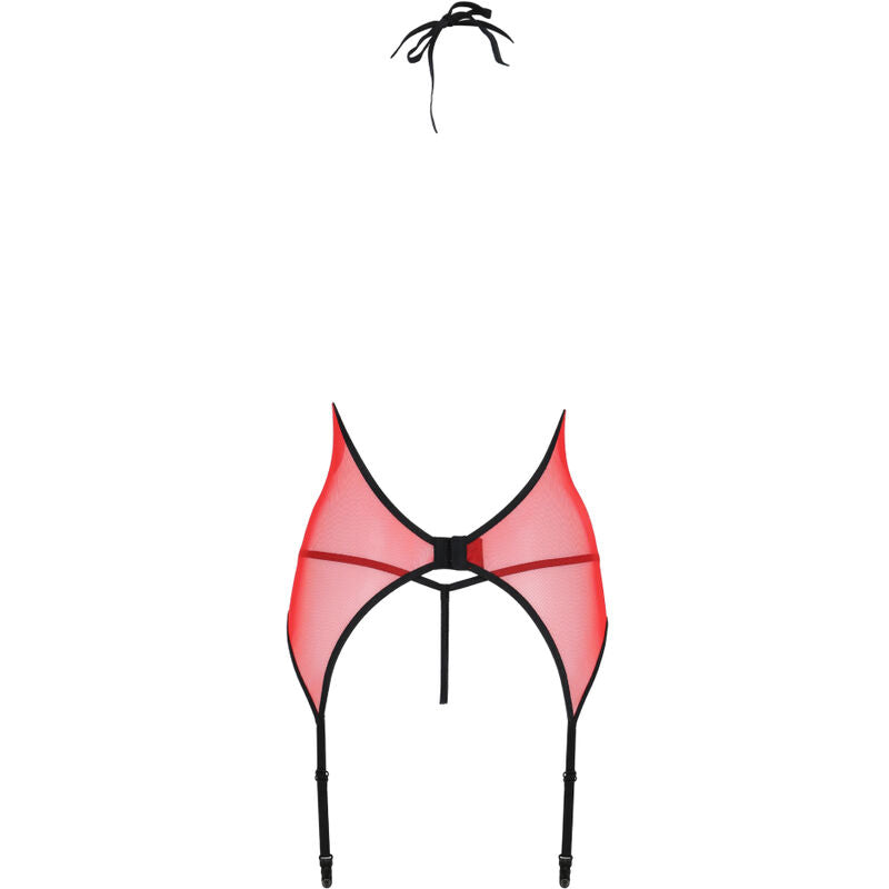 PASSIE - PEONIA CORSET EROTISCHE LIJN ROOD L/XL