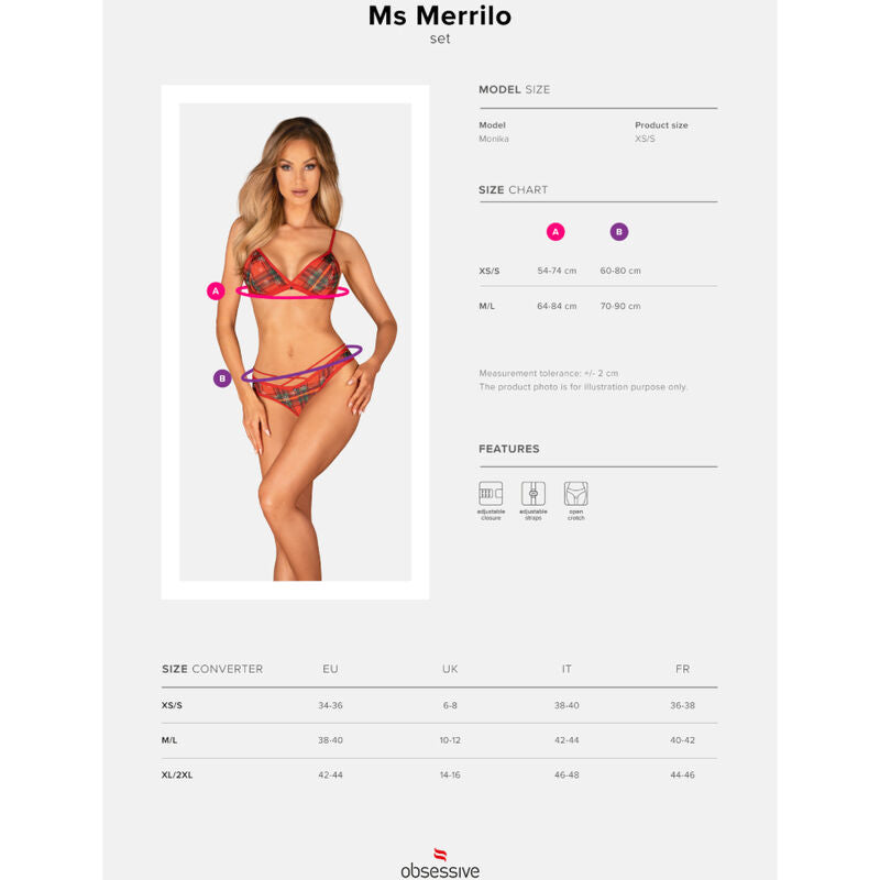 OBSESSIVE - MS MERRILO TWEE-DELIGE SET M/L