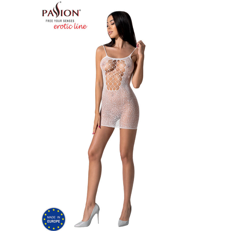 PASSIE - BS096 WITTE BODYSTOCKING, ÉÉN MAAT