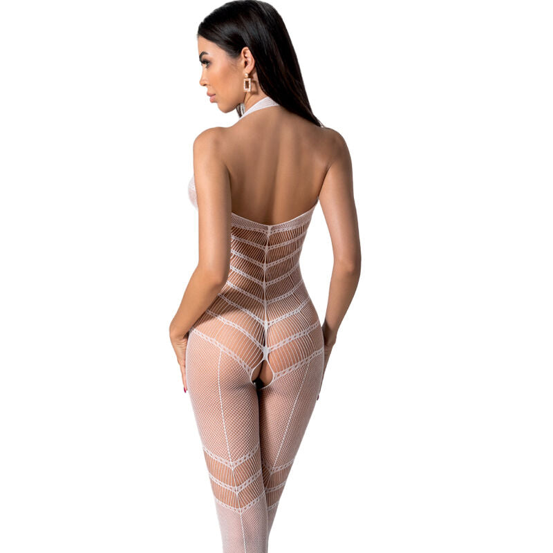 PASSIE - BS100 WITTE BODYSTOCKING, ÉÉN MAAT