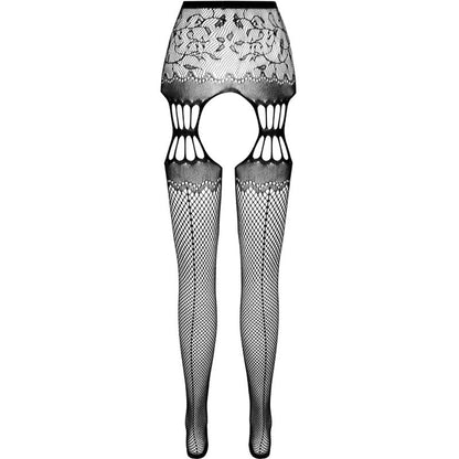 PASSION - S027 WEISSE STRÜMPFE MIT GARTER, EINE GRÖSSE