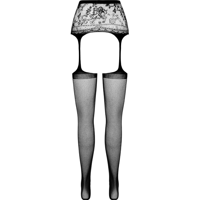 PASSION - S028 ROTE STRÜMPFE MIT GARTER, EINE GRÖSSE