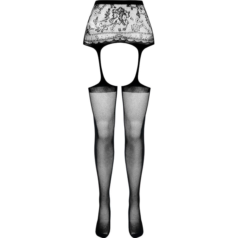 PASSION - S028 ROTE STRÜMPFE MIT GARTER, EINE GRÖSSE