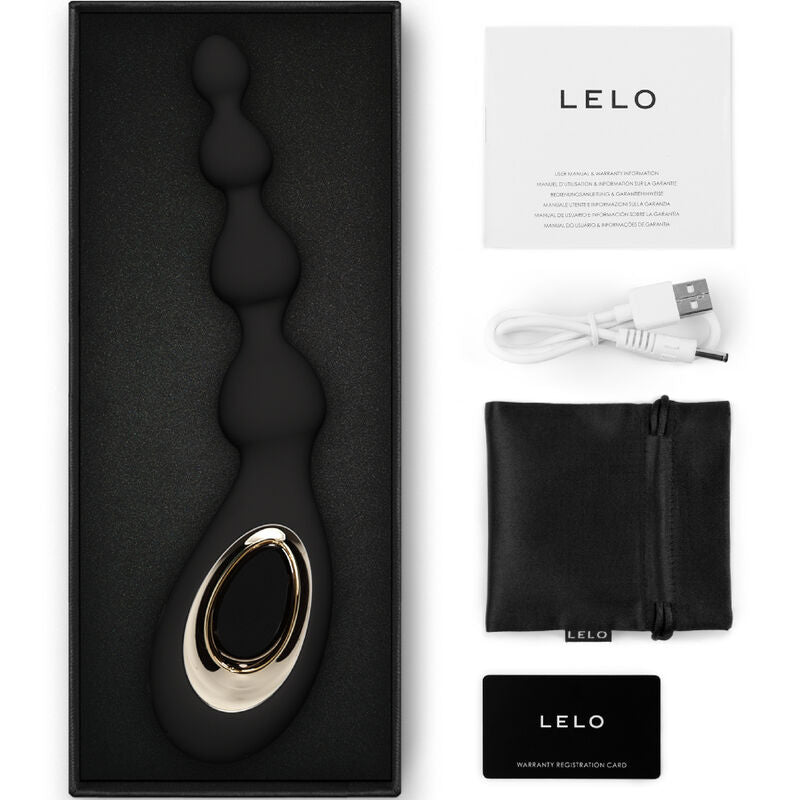 LELO - MASSEUR ANAL NOIR À PERLES SORAYA