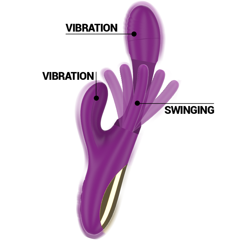 INTENSE - APOLO VIBRATEUR MULTIFONCTIONNEL RECHARGEABLE 7 VIBRATIONS AVEC LANGUE VIBRANTE VIOLENTE
