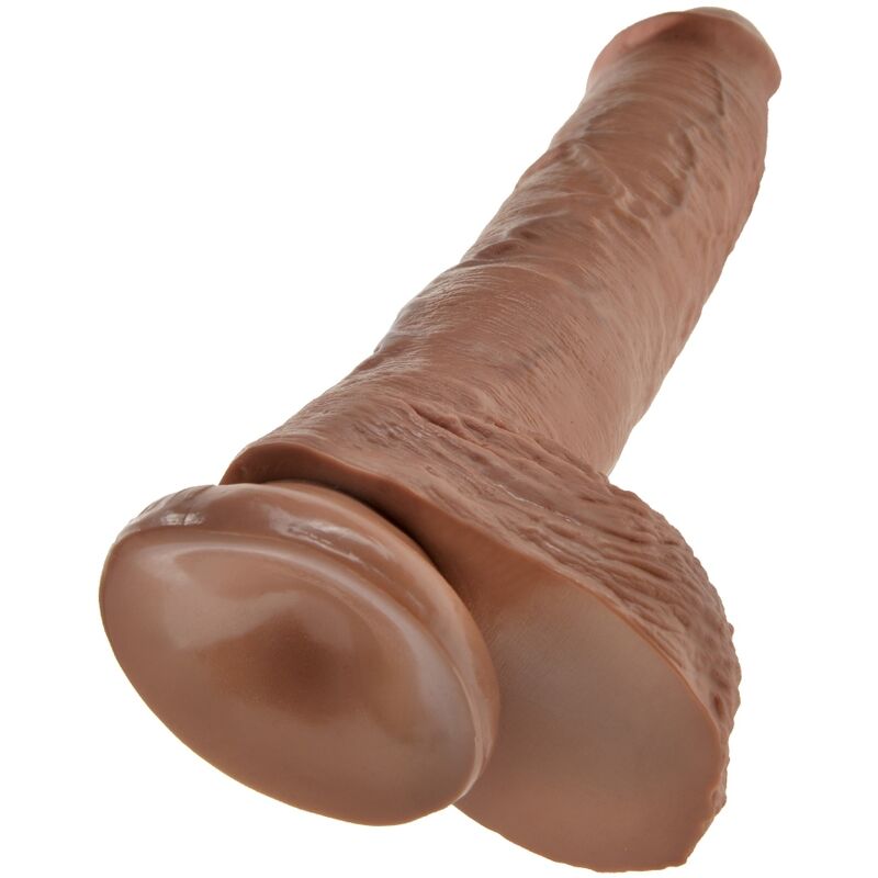 KING COCK - REALISTISCHE PENIS MET BALLEN 19,8 CM CARAMEL