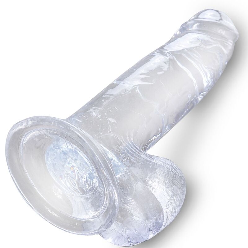 KING COCK - HELDERE REALISTISCHE PENIS MET BALLEN 15,2 CM TRANSPARANT