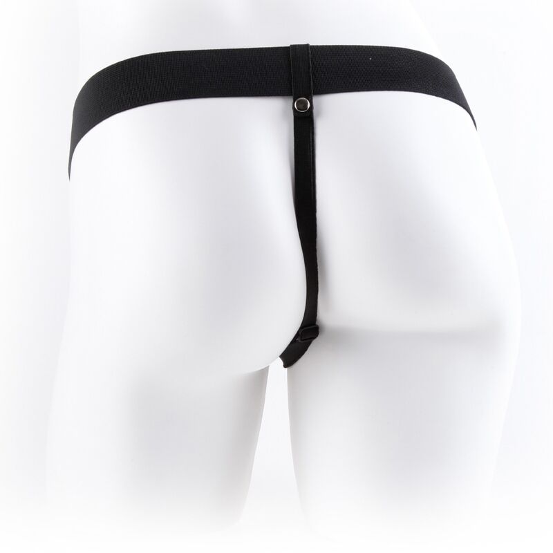 SÉRIE FETISH FANTASY - HARNAIS RÉGLABLE AVEC TÉLÉCOMMANDE, PÉNIS RÉALISTE AVEC TESTICULES 23 CM