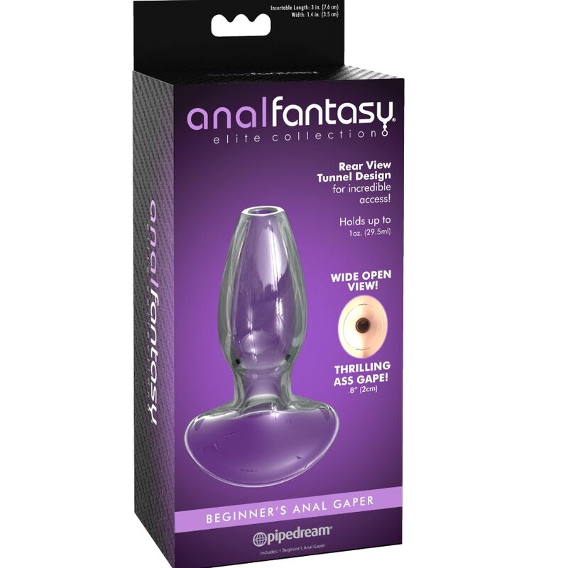ANAL FANTASY ELITE COLLECTION - DILATATEUR ANAL GAPER POUR DÉBUTANT, CRISTAL TAILLE S