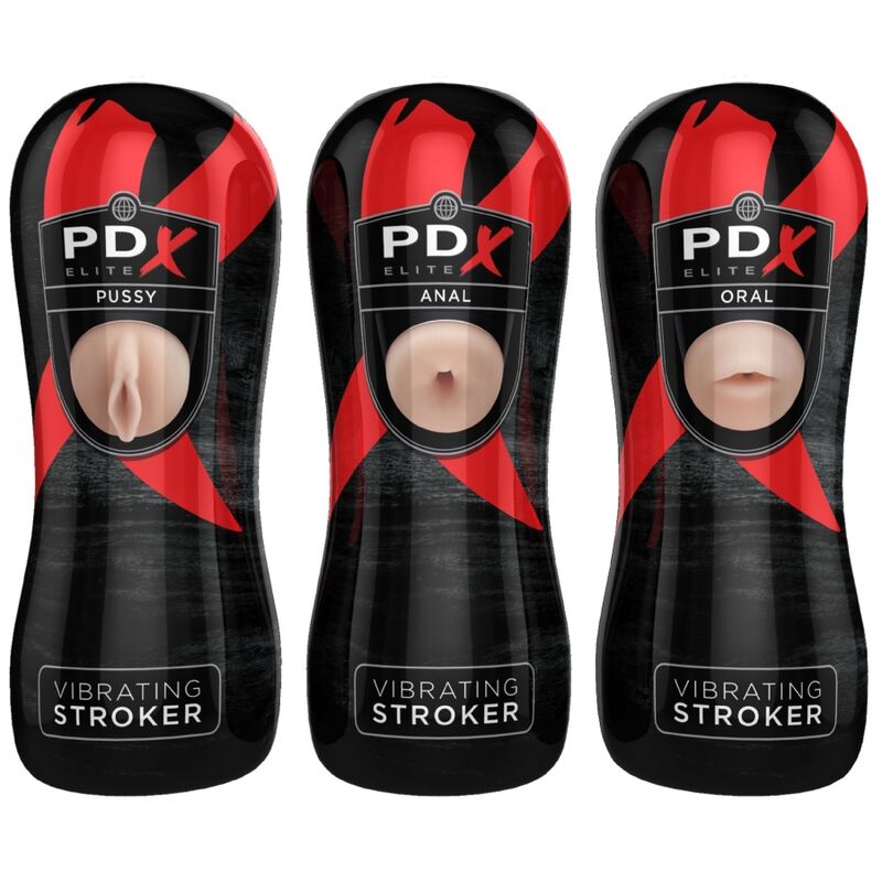 PDX ELITE - STROKER SET 12 UNITÉS : 6X VAGIN, 3X ANO, 3X BOUCHE