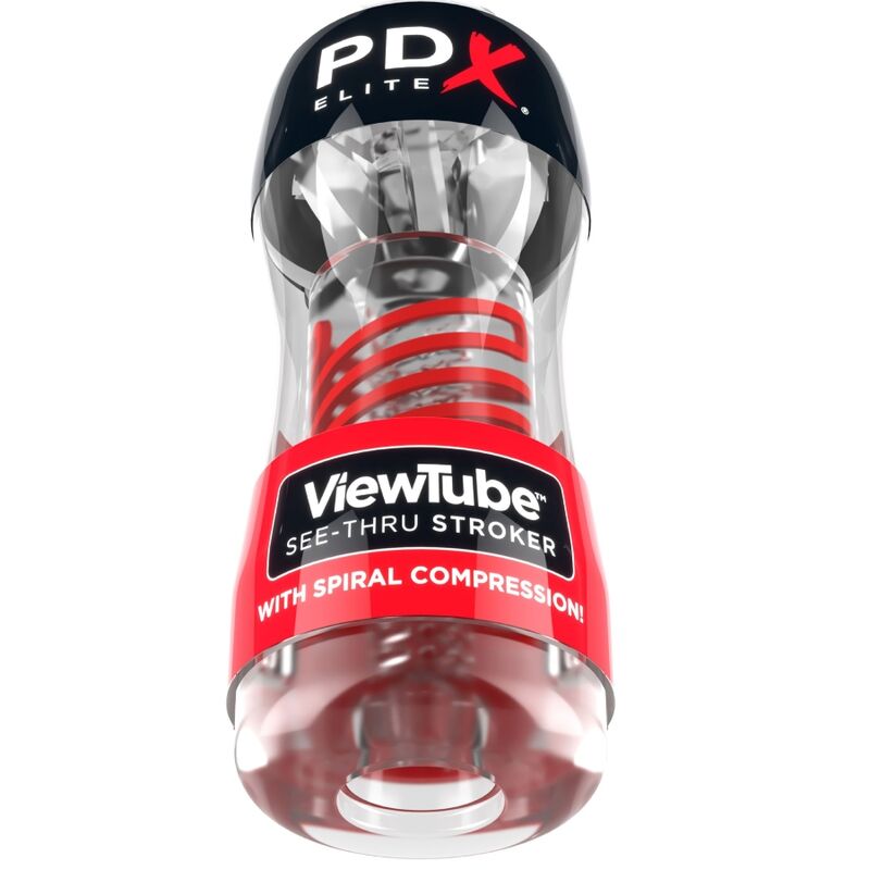 PDX ELITE - STROKER VIEWTUBE 2 SPIRAAL COMPRESSIE TRANSPARANT