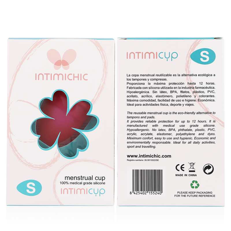 INTIMICHIC - MENSTRUATIECUP MEDISCHE SILICONEN - MAAT S
