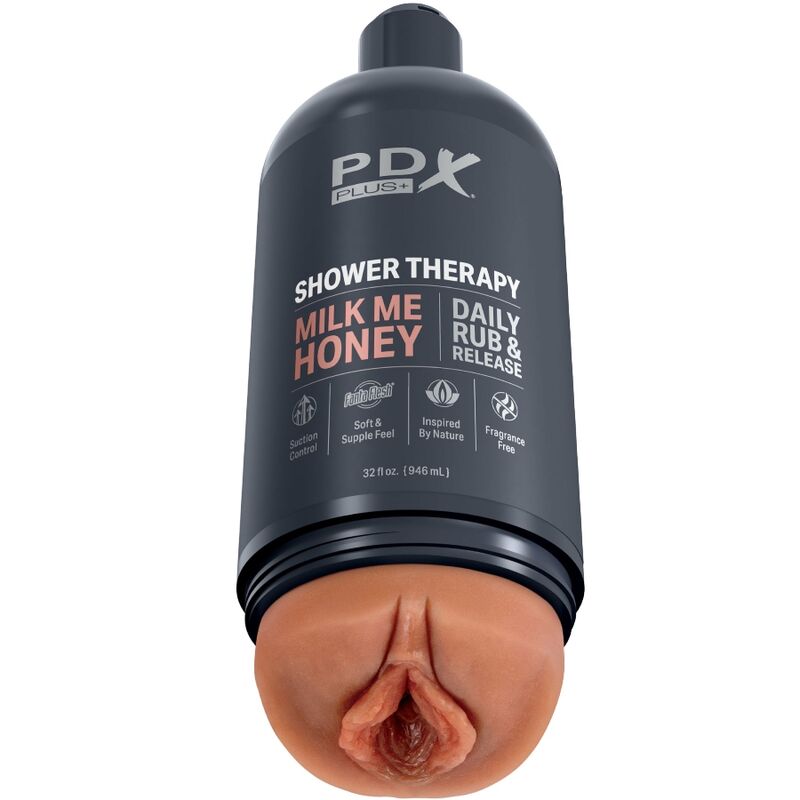 PDX PLUS - MASTURBATEUR STROKER DESIGN DE BOUTEILLE DISCRET SHAMPOING MILK ME HONEY CANDY
