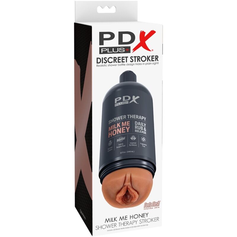 PDX PLUS - MASTURBATEUR STROKER DESIGN DE BOUTEILLE DISCRET SHAMPOING MILK ME HONEY CANDY